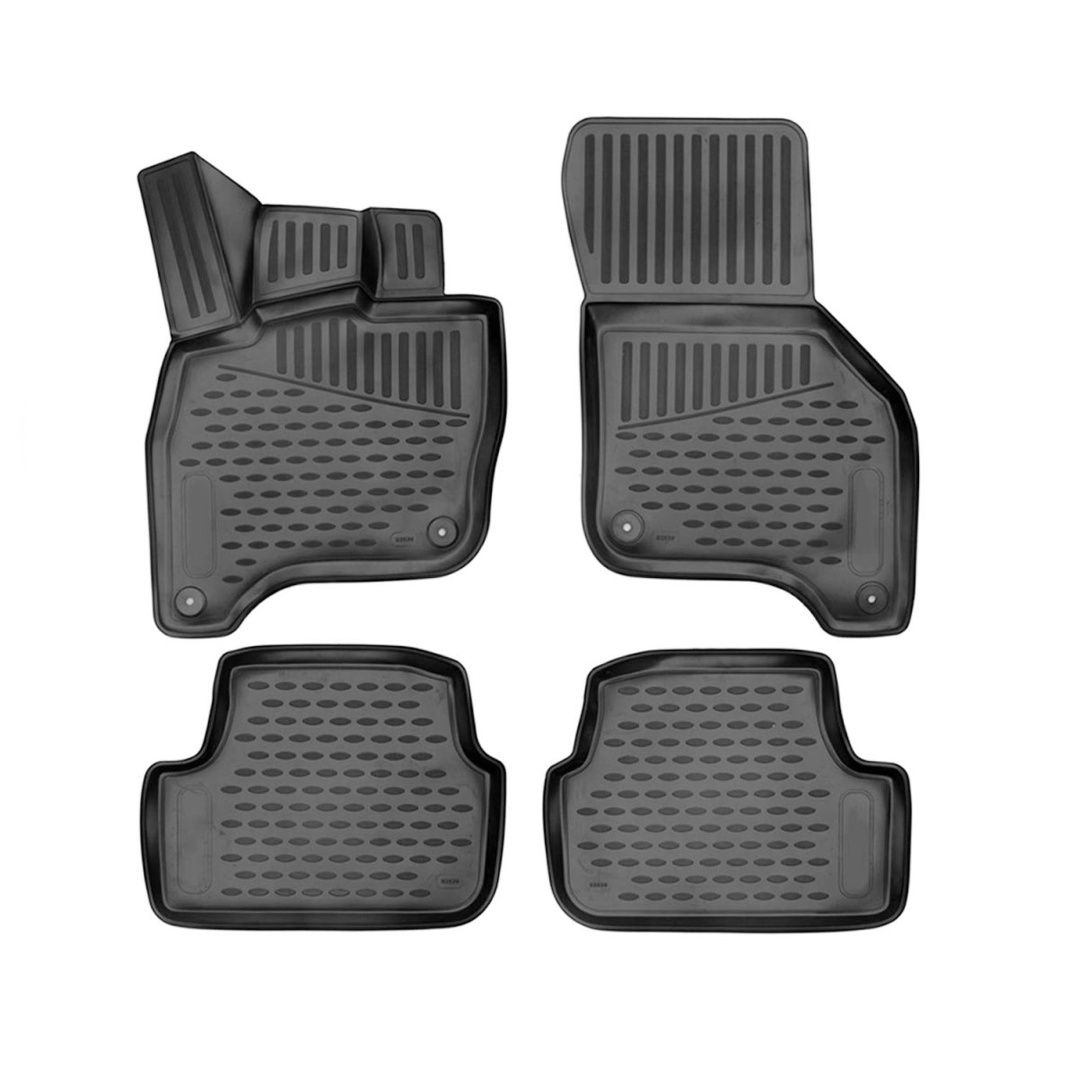 Volkswagen E-GOLF Floor Mats - Omac - Rubber TPE - Black - 2015-2019